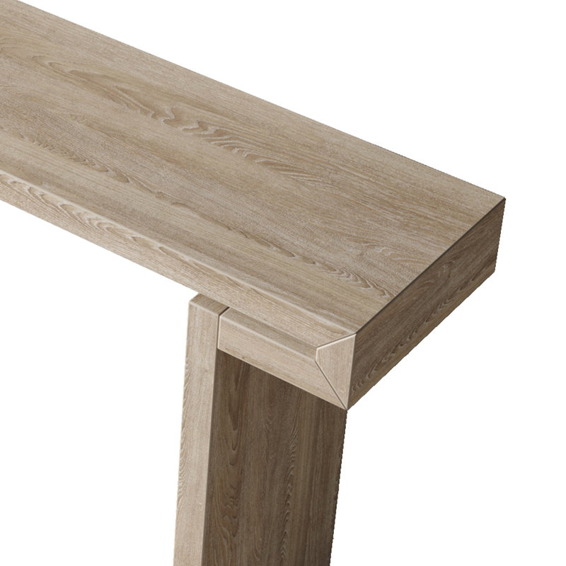 Console rustique 60 po, canapé d'entrée étroit, Naturel