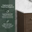 Meuble-lavabo 48 po avec rangement abondant | 11 tiroirs et 2 portes à fermeture en douceur, plateau en résine et armoire en panneau de fibres à densité moyenne, style transitionnel pour salle de bain principale-131246846
