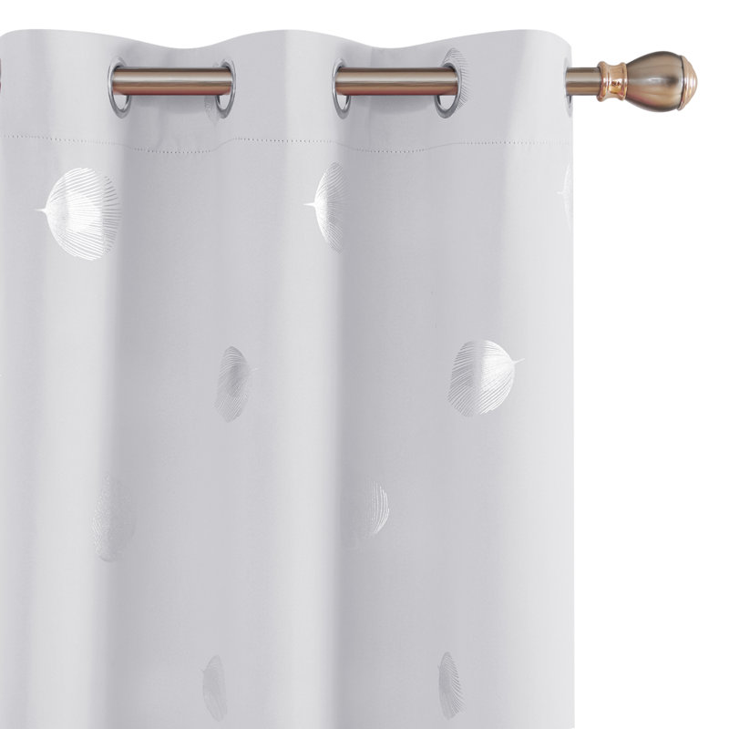 Víctor Room Darkening Curtain Pair, White, 42" W x 62" L