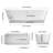 67"Square-Shaped Freestanding Soaking Bathtub Solid Surface Soaking Tubs