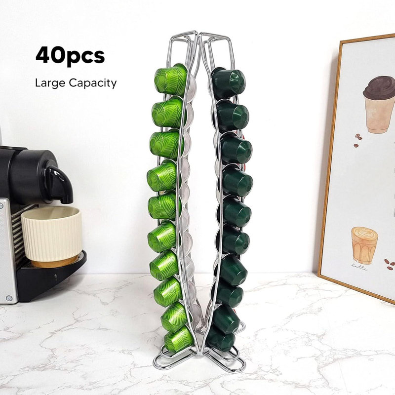Prep & Savour 360° rotatable Iron coffee capsule rack storage display ...