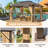 10 pi. L 13 pi. D Pavillon de jardin en aluminium