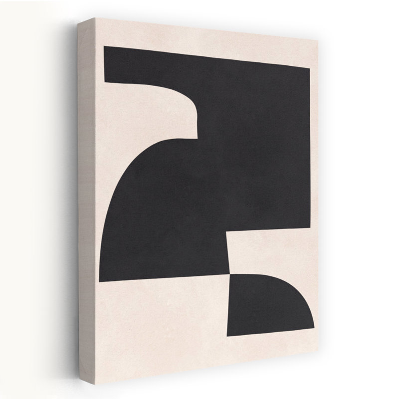 «Curved Organic Forms Abstract», reproduction d'art murale contemporaine, H 24 po x l 16 po