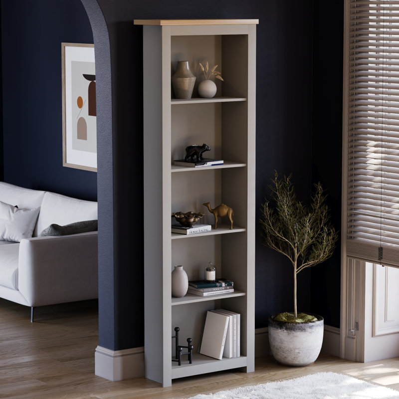 Beacsfield 175cm H x 59cm W Standard Bookcase, Grey