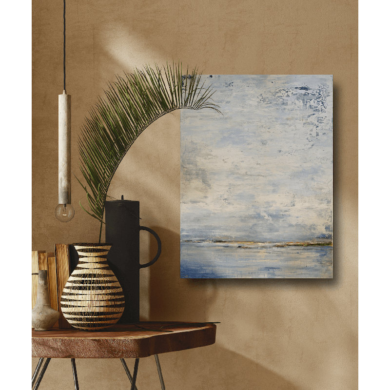 Playa Del Sol - Artist Enhanced Canvas Print, 24" H x 20" W x 1.75" D, Brown Framed Canvas