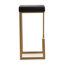 Stainless Steel,Vegan Leather Accent Stool-1770744274