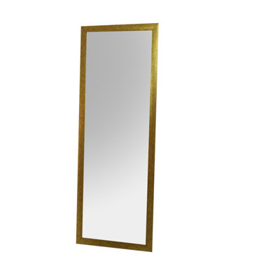 Traditional Cheval Mirror, Gold Frame, 15.7 x 41.3 inches | 100% Plastic, Frame Thickness: 1.2 inches, Mirror Thickness: 0.2 inches | Wall-Mountable Design, Elegant Home Décor for Bedrooms & Dressing Areas