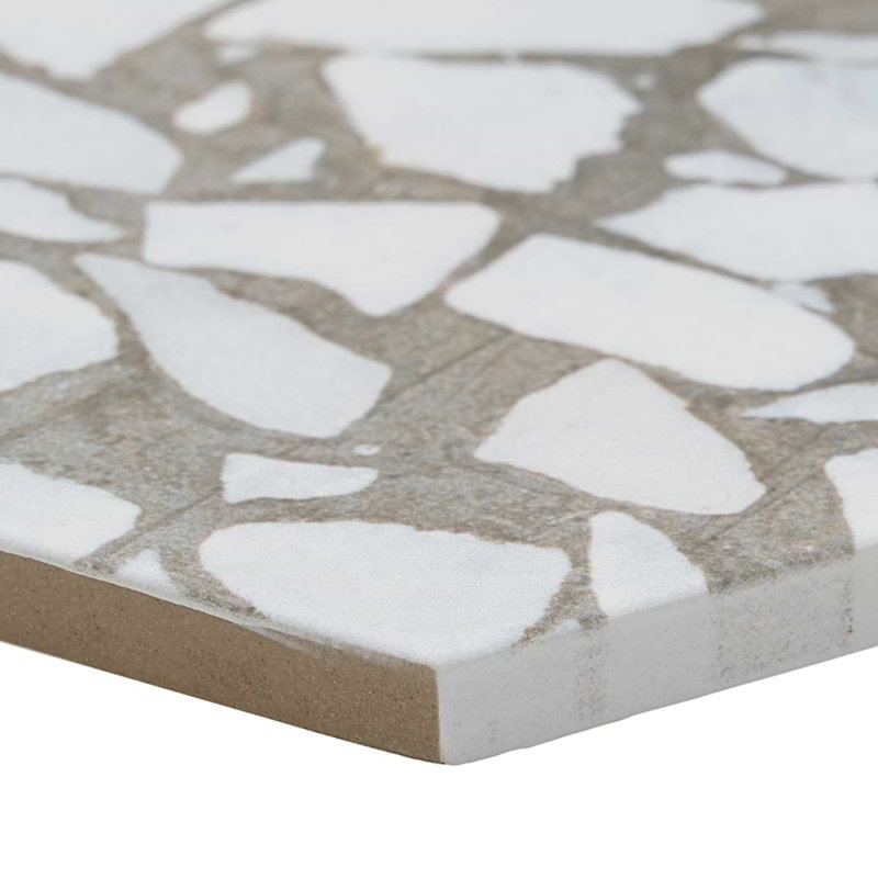Terrazzo Hex 9" Terrazzo Look Porcelain Floor & Wall Tile (8.07 Sq. Ft. / Case), Hex Grigio