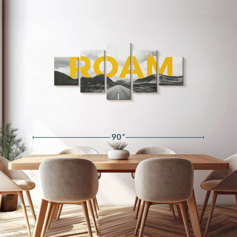 Roam Typography, 30" H x 68" W