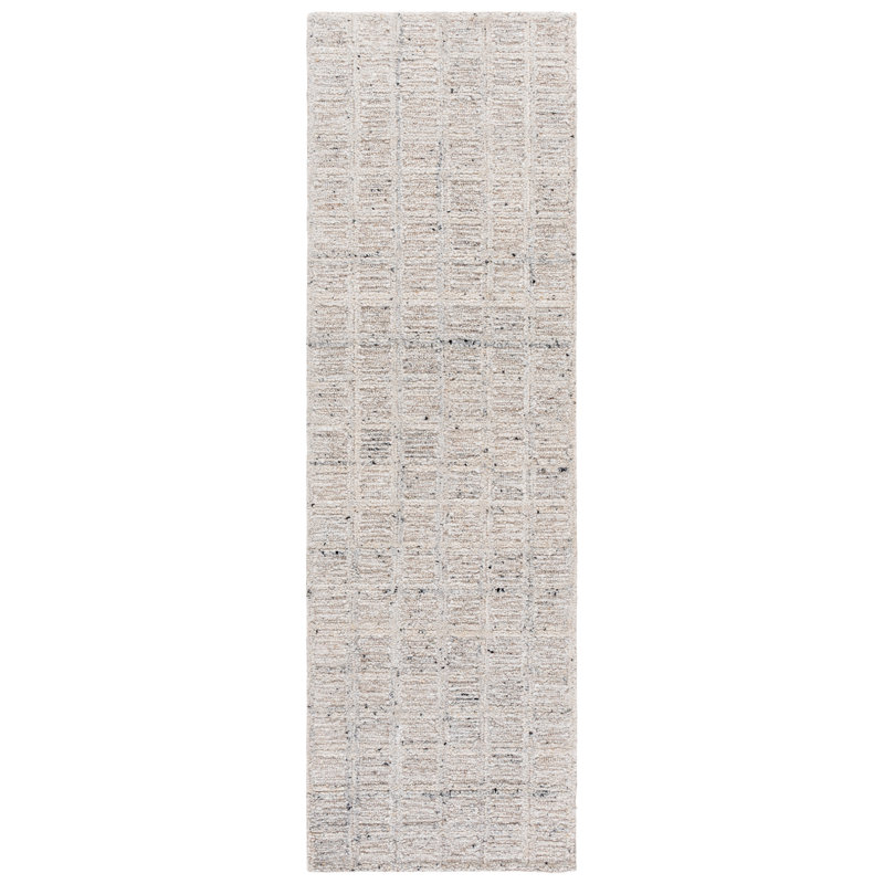 Tapis en laine touffeté à la main Pine, Tapis de couloir 2 pi 3 po x 8 pi