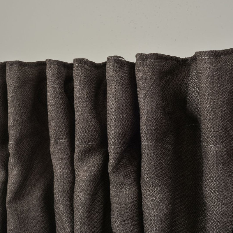 Extra Long & Extra Wide Faux Linen Decorative Curtain Single Panel, 140cm Width x 175cm Drop, Grey