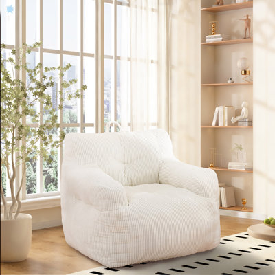 Bean Bag Chairs For Adults Oversize Bean Bag Sofa Chair With High Density Memory Foam Bean Bag Chair Lazy Chair With Armrest, Adult Beanbag For Bedroom, Living Room, Office