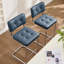 Tabouret de bar cantilever Millersport 25,6 po, style moderne du milieu du siècle, en similicuir et structure en acier-440308966-440308967