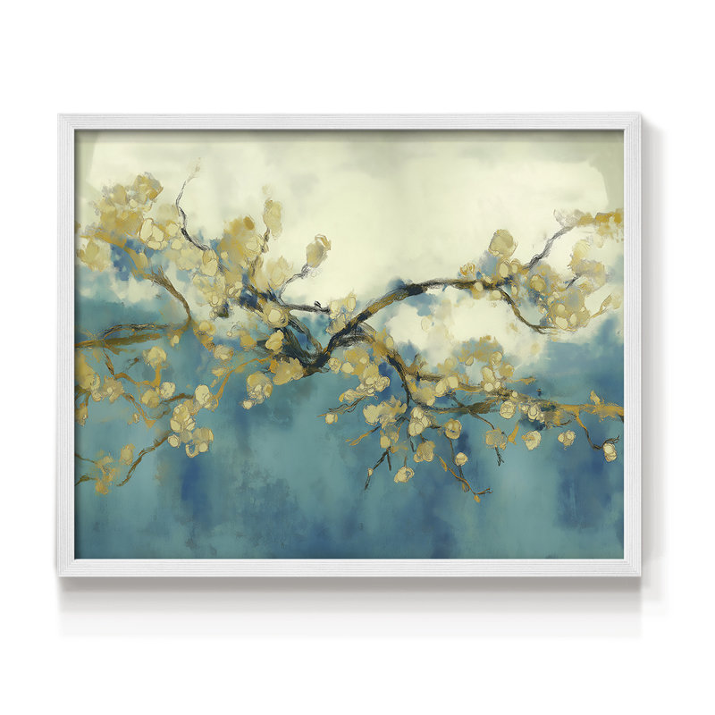 Série florale -LI - Reproduction encadrée - Restickable, H 8 po x l 10 po, Blanc