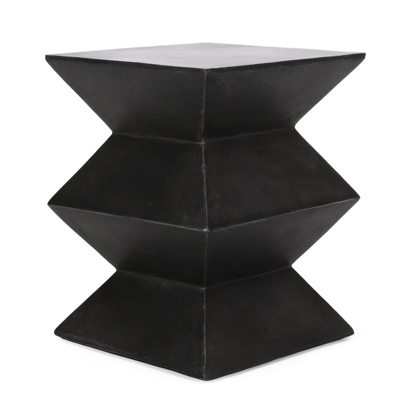Console géométrique en béton léger - couleur cuivre, pour l'extérieur, l 15,36 po x P 15,36 po x H 20,26 po, et élégant buffet moderne, cuivre, chic
