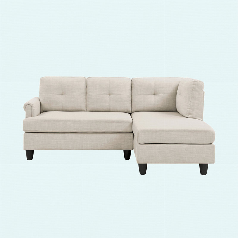 Canapé modulaire 2 pièces rembourré, Polyester beige