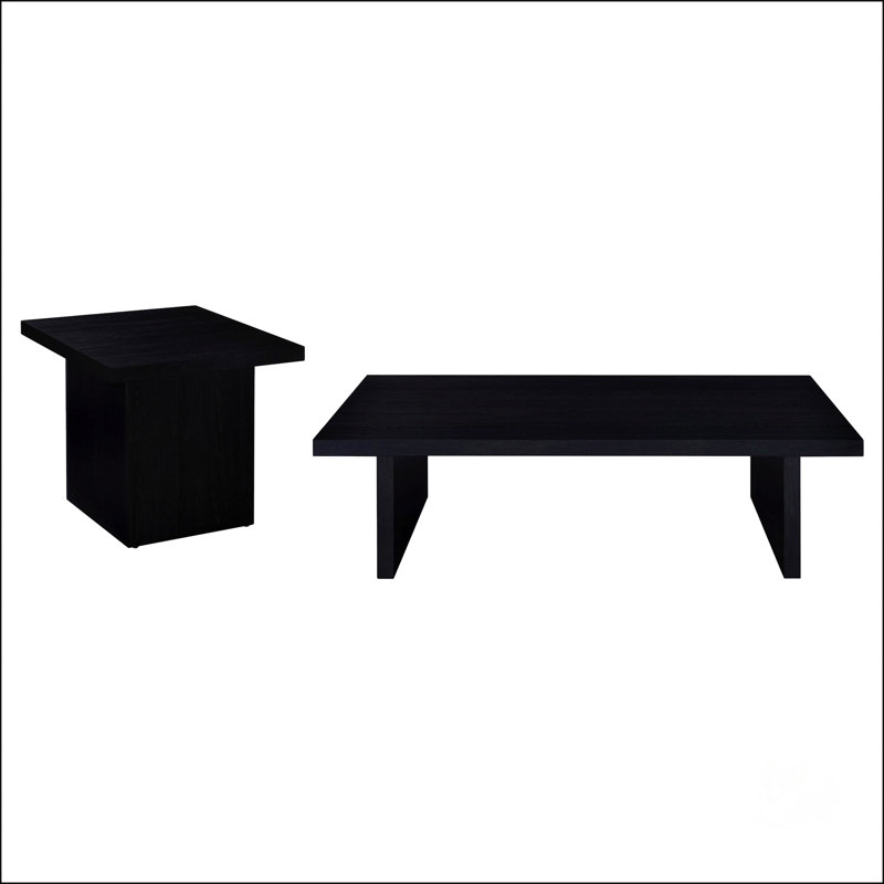 Ensemble 2 pièces table basse et table de bout rectangulaire