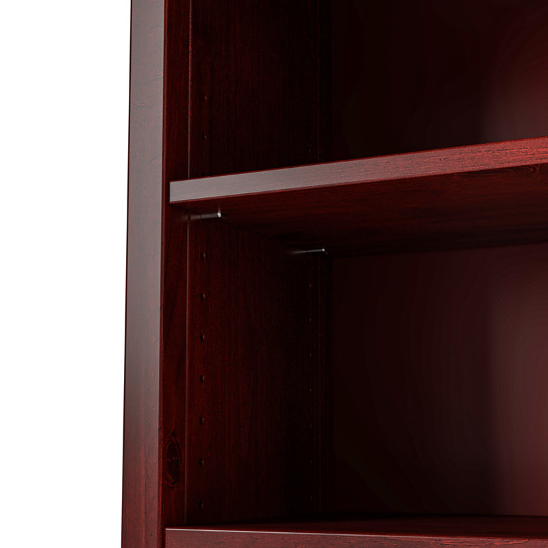 Colton Bookcase, (6 Shelves) 72" H x 30" W x 13"D, Red Garnet Stain
