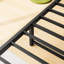 Lit simple avec structure solide, tête de lit avec rangement - amplement sous l'espace, structure en tissu extra-stable et respirante