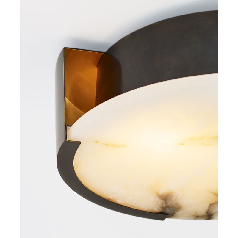 Kelly Wearstler Melange Small Flush Mount, Bronze, 4.5" H x 13.625" W x 13.625" D