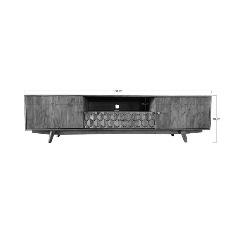 Mosayk Unfinished TV Stand for TVs up to 88