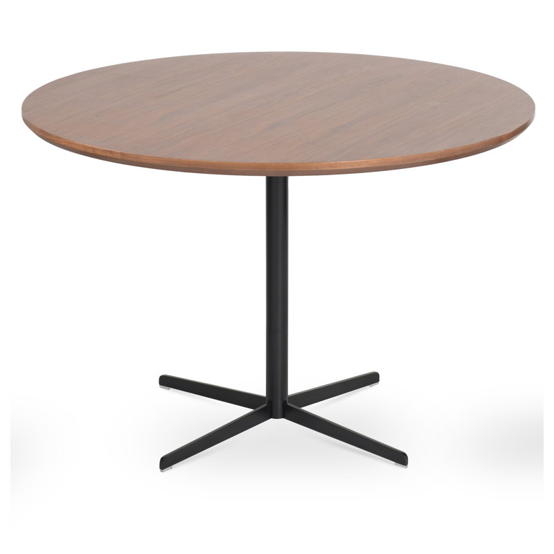 Table de salle à manger Diana, Noyer, L 40 po x l 40 po, Noir