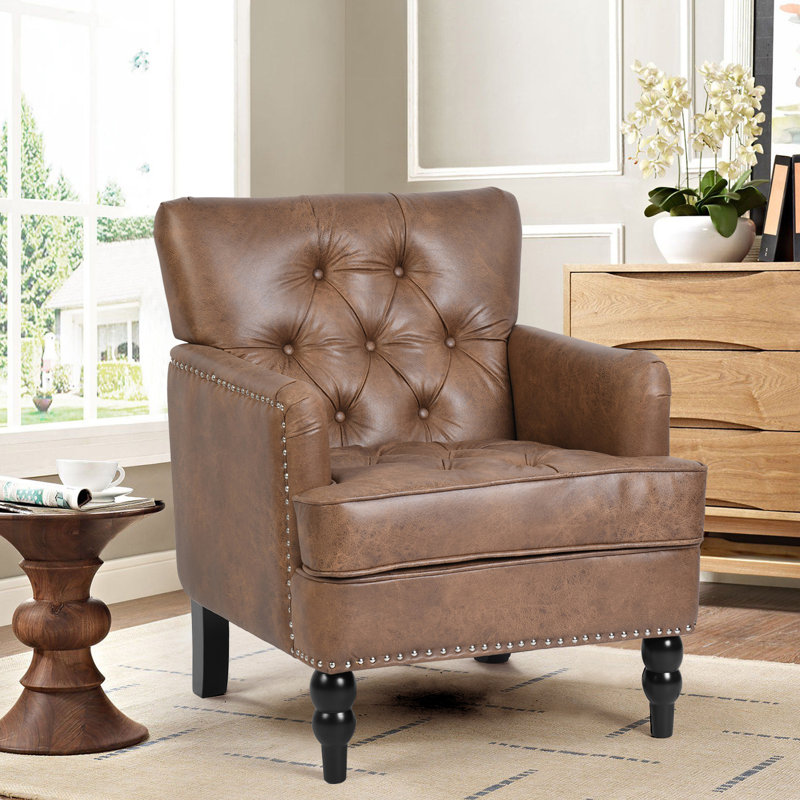 Mangual Faux Leather Armchair