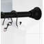 42"-72" Matte Black Metal Shower Curtain Tension Rod Rust Resistant Non-slip