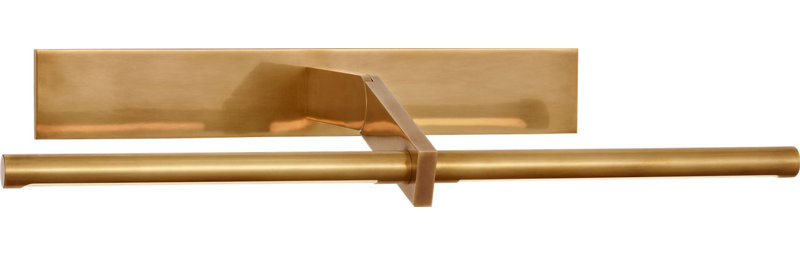 Axis Pivoting Library Light, 3" H x 24.5" W x 13.25" D, Antique-Burnished Brass