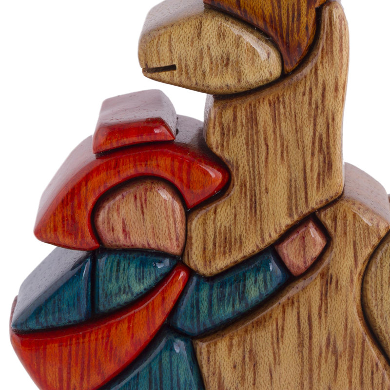 Sculpture en bois d'art populaire andin