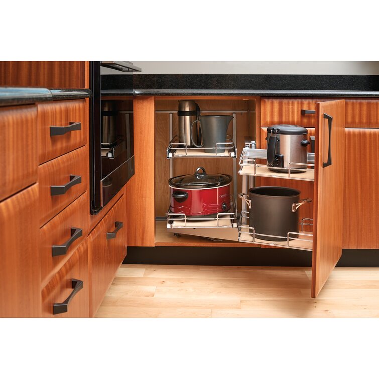 Kitchen Cabinet Corner Basket Drawer Stainless steel Double-Layer