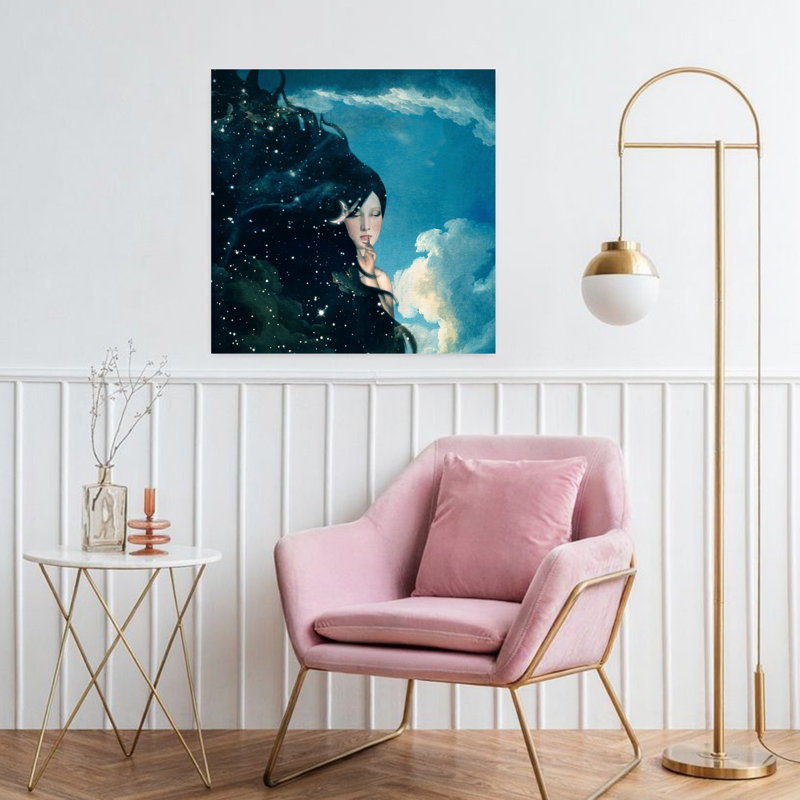 Art urbain contemporain abstrait Lady Night, H 32 po x l 32 po