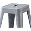 Tabourets de bar en métal sans dossier, légers, industriels, contemporains, rustiques, rétro, côtiers, rétro et sans pieds (ensemble de 2) (siège de 30 po, argent)