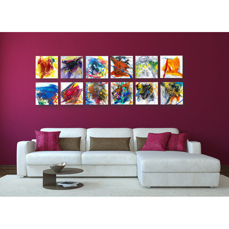 Mineral Series 12 Set II by John Beard - Artist Enhanced Canvas Print, 12" H x 12" W x 2" D, Unframed