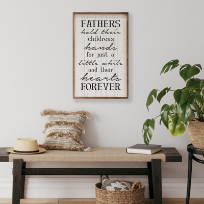 Fathers Hold Their Children's Hands Whitewash