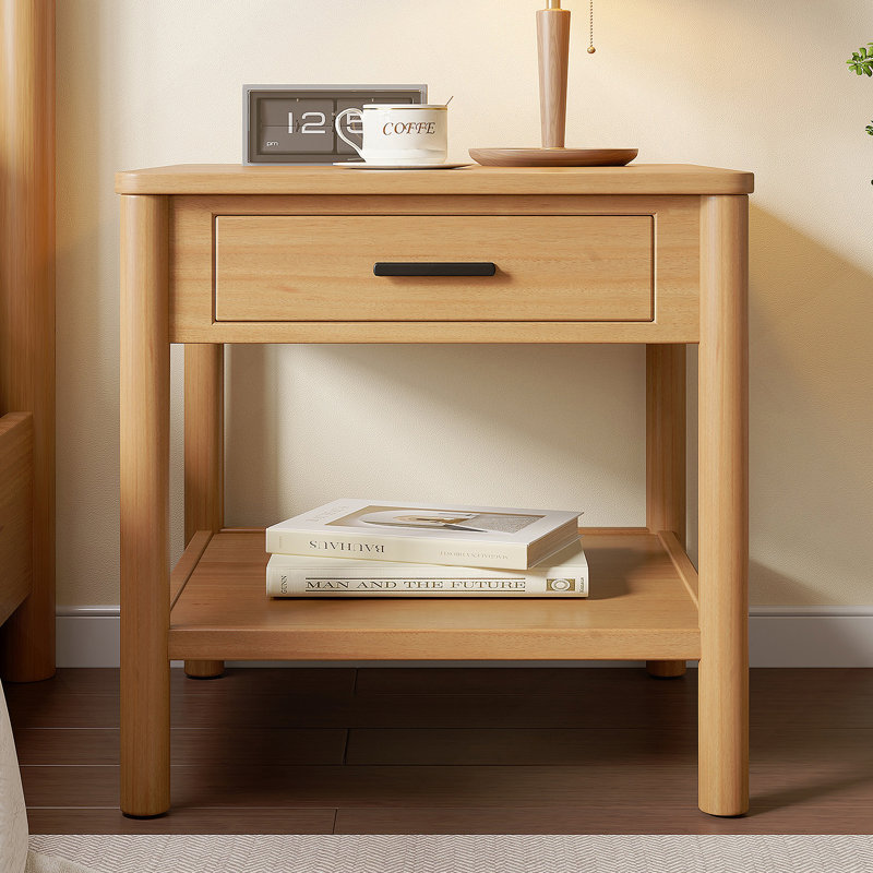 Table de bout K / D avec 1 tiroir, couleur naturelle