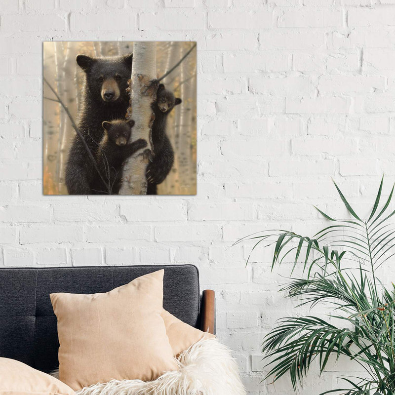 «Mama Black Bear» par Collin Bogle Print, Toile tendue, H 26 po x l 26 po x P 1,5 po