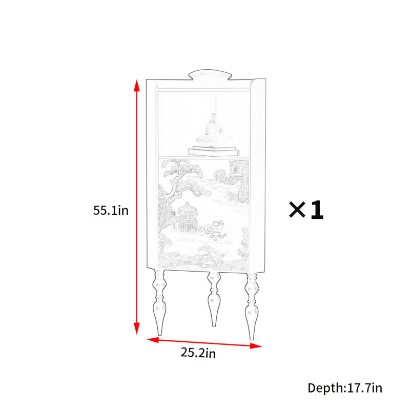 Armoire d'appoint de style rétro français