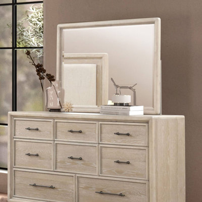 Miroir transitionnel l 45,4 po, chêne