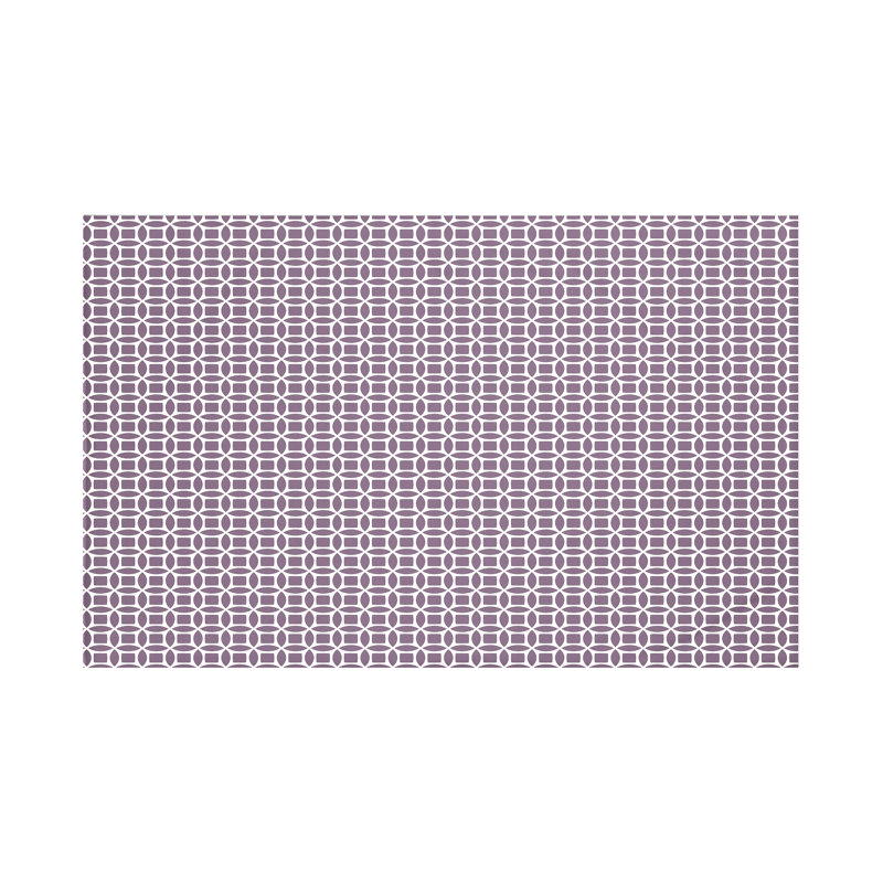 Retro Funk Throw Blanket, 50" L x 60" W, Deep Plum (Off White/Purple)
