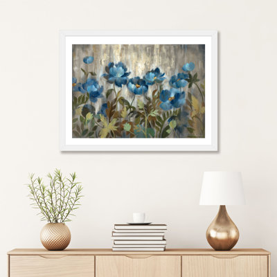 " Silver And Sapphire " by Silvia Vassileva Painting Print