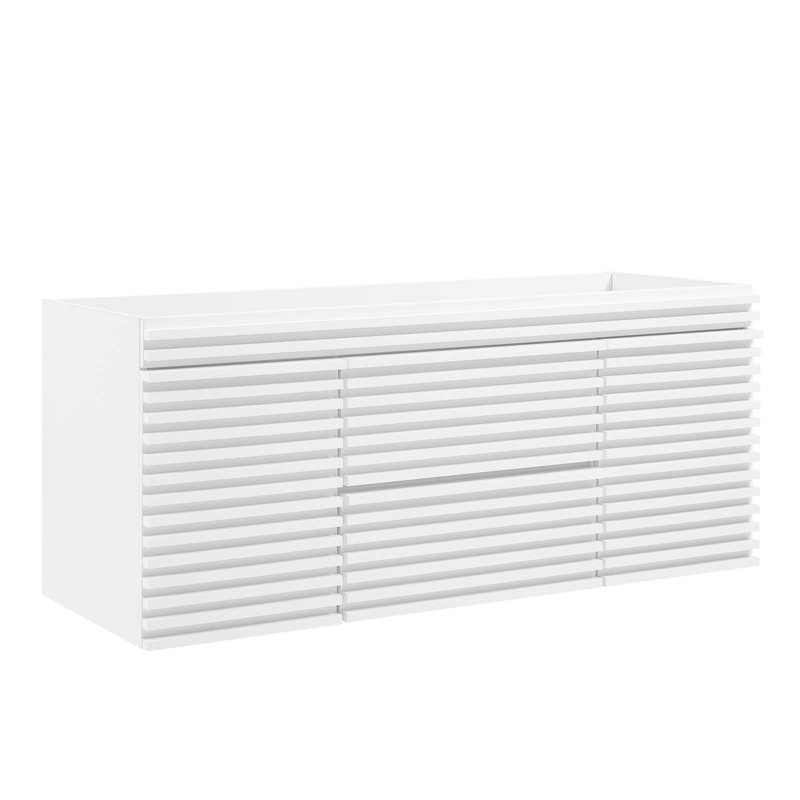 Modway Render 48" Wall Mounted Single Bathroom Vanity Base Only, White