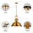Boltwood 1 - Light Gold Dome Pendant