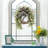 Artificial Greenery Wreath with Bow and Tulips