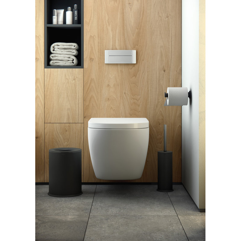 Hampson Wall Mounted Toilet Paper Holder, Matte Black