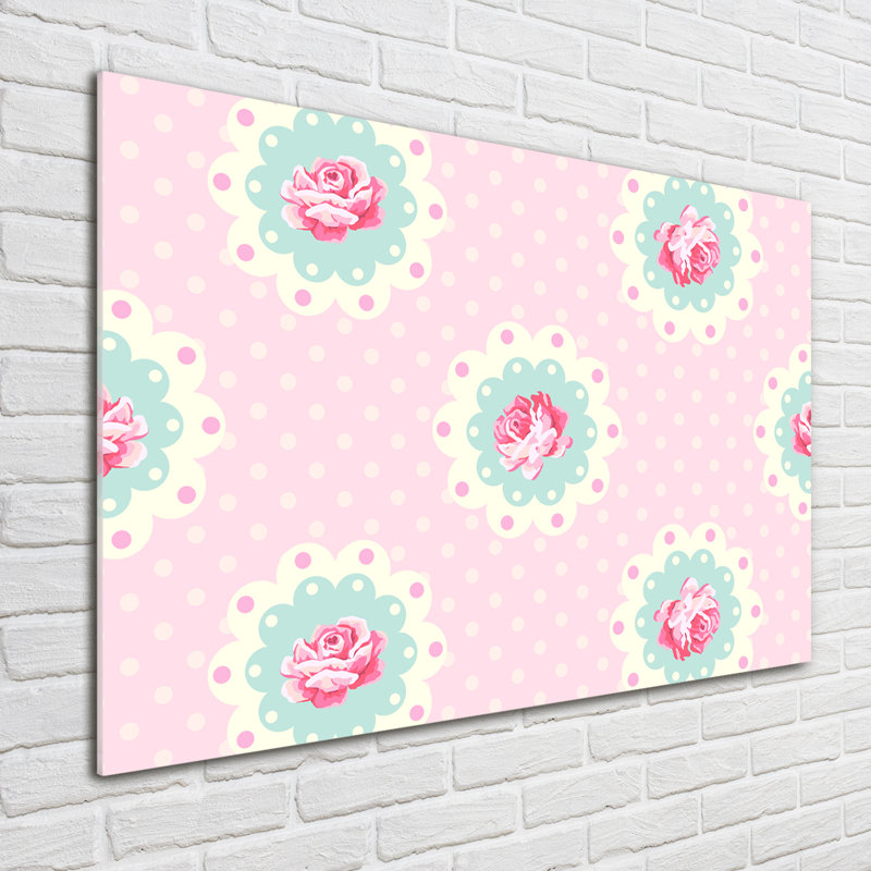 Roses - No Frame Print on Glass