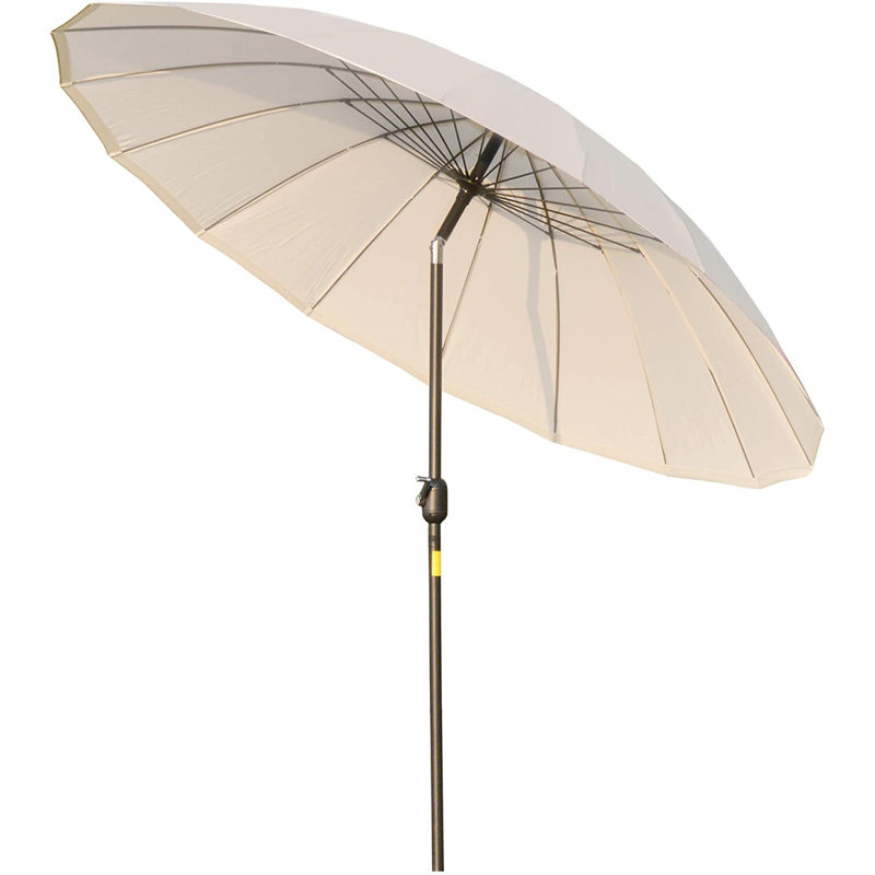 Aarun 279cm Tilt Beach Parasol, Cream White