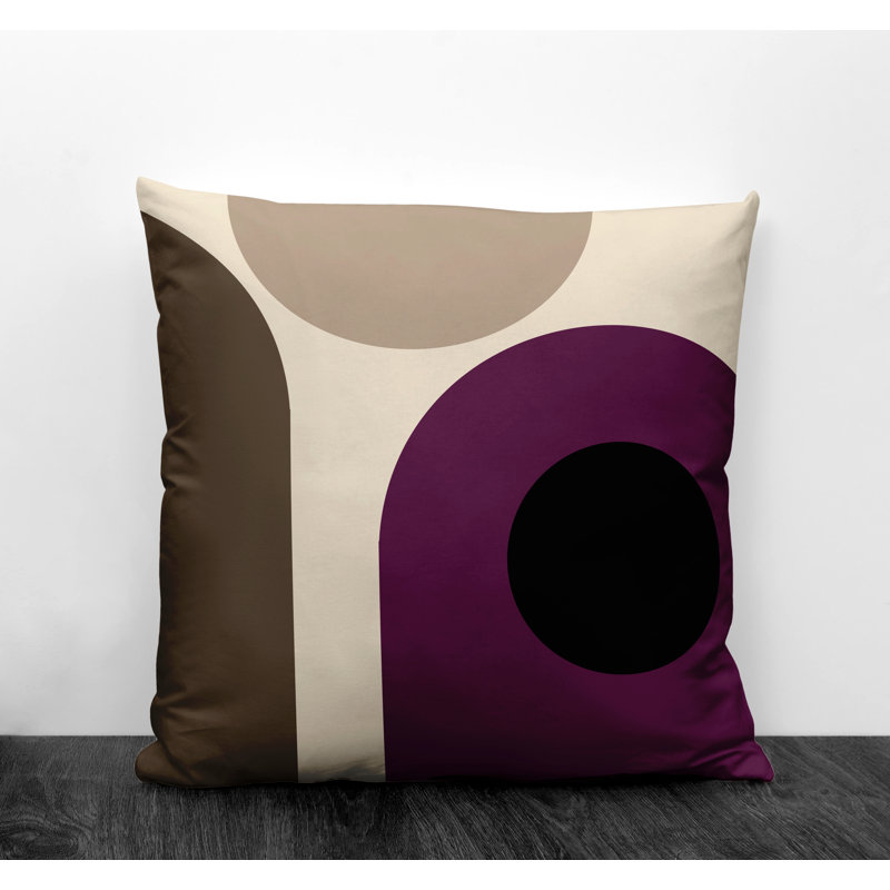 Coussin intérieur / extérieur en polyester filé Yenz, 17 po x 17 po, Mauve