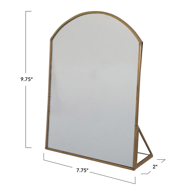 Miroir sur pied en métal arqué Pembreley