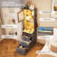 Tall Dressing Table with Motion Sensor 3-colour lighting, Foldable Cosmetic Mirror, Charging Socket,-1130058017